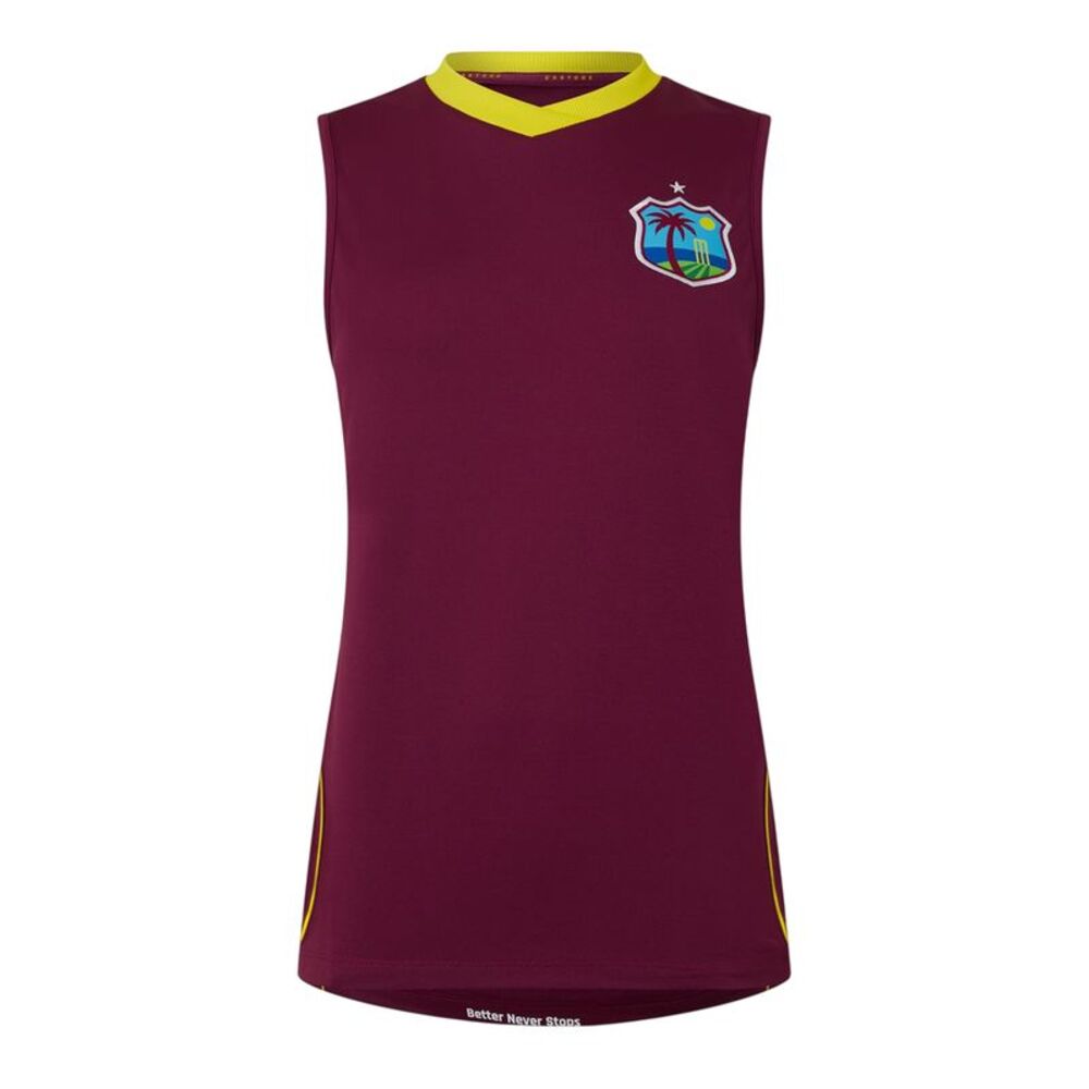 Castore Womens/Ladies West Indies T20 Sleeveless Cricket Tank Top / Maroon